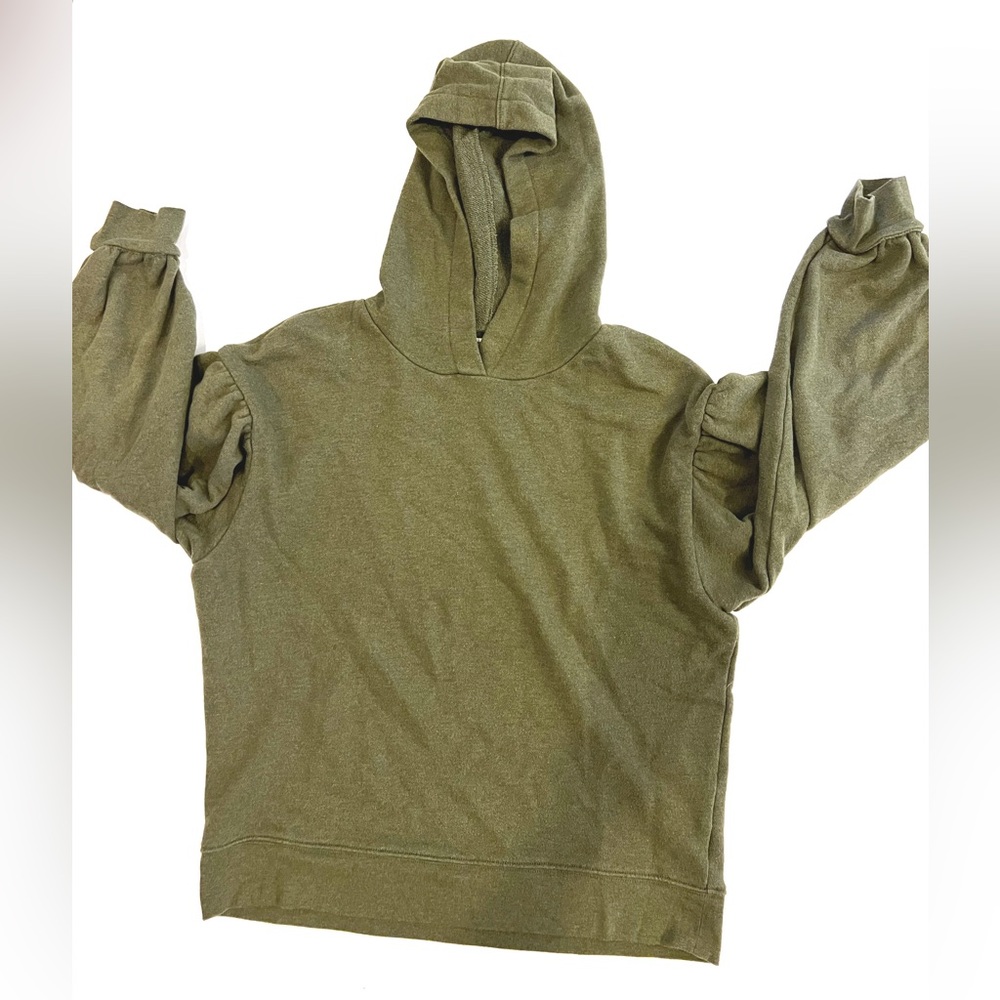 Madewell Pull Over Hooded Sweater Olive Green